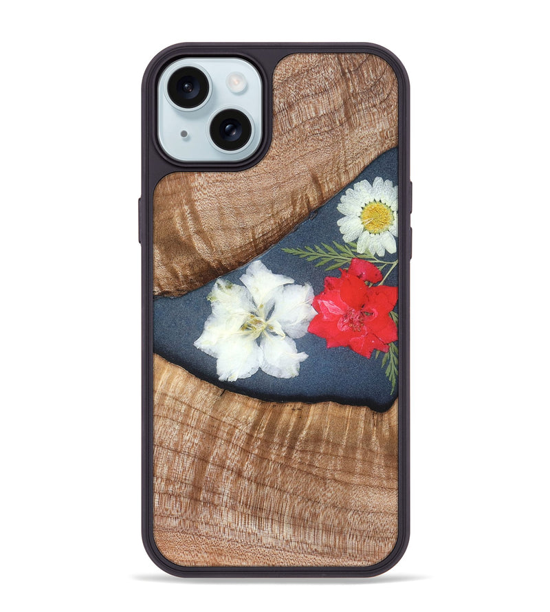 iPhone 15 Plus Wood Phone Case - Aleena (Bloom, 821600)