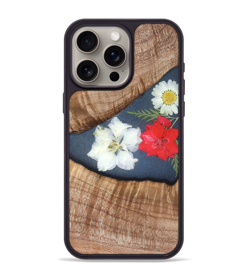 iPhone 15 Pro Max Wood Phone Case - Aleena (Bloom, 821600)