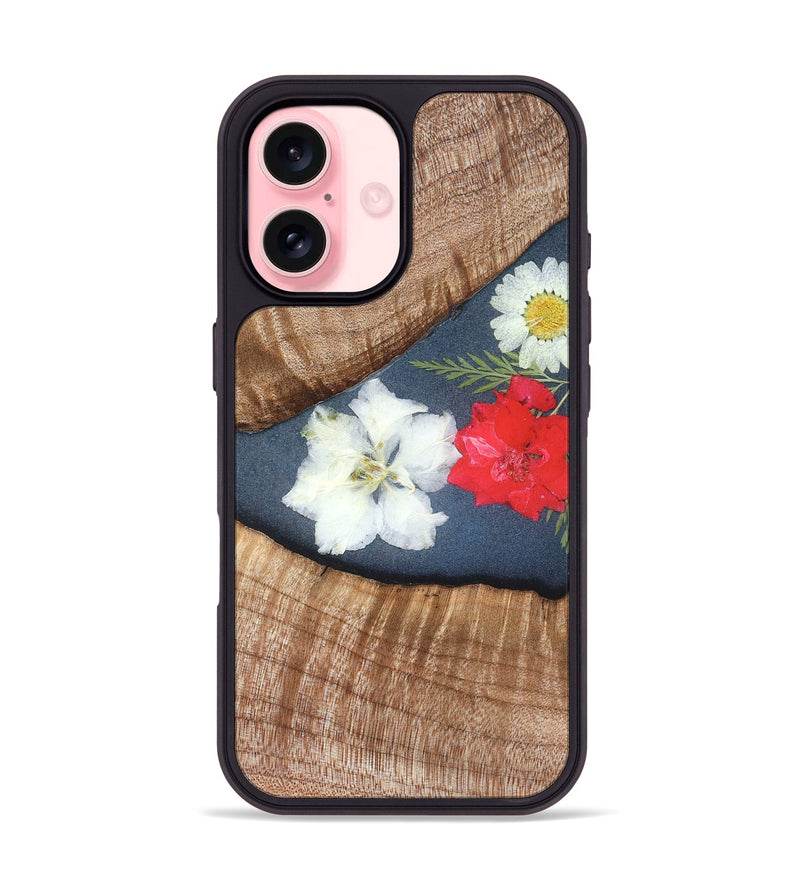 iPhone 16 Wood Phone Case - Aleena (Bloom, 821600)