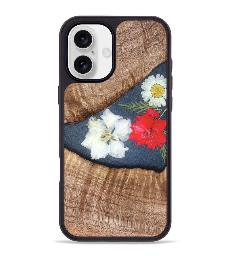 iPhone 16 Plus Wood Phone Case - Aleena (Bloom, 821600)