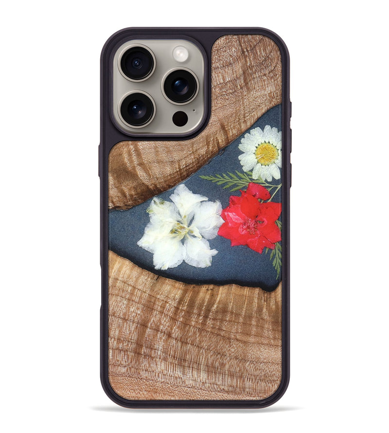 iPhone 16 Pro Max Wood Phone Case - Aleena (Bloom, 821600)