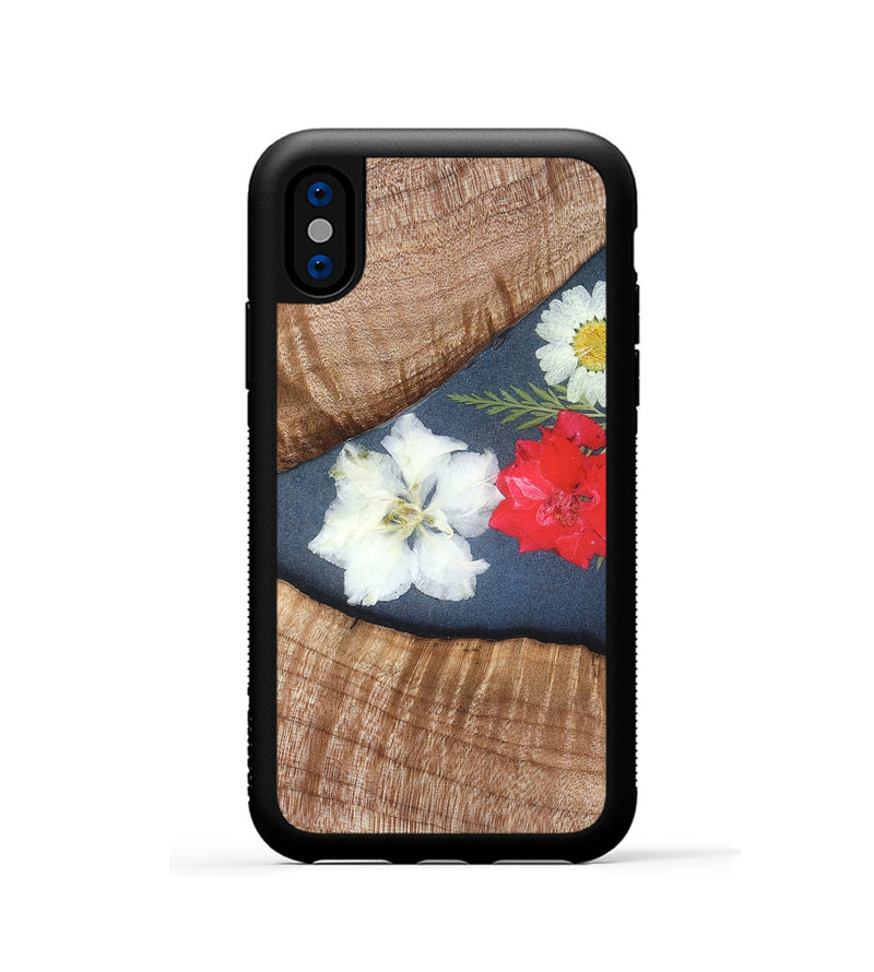 iPhone Xs Wood Phone Case - Aleena (Bloom, 821600)