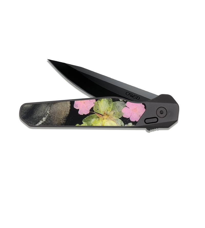 EDC Dark Slate Wood Pocket Knife - Elda (Bloom, 821603)