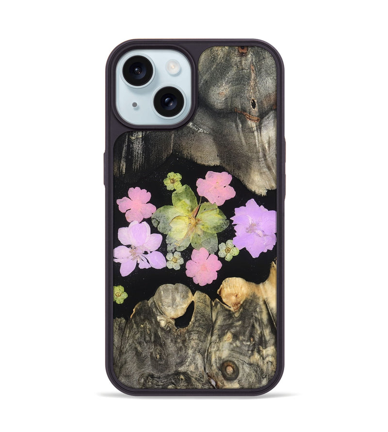 iPhone 15 Wood Phone Case - Elda (Bloom, 821603)