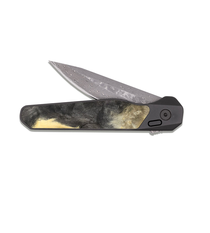 EDC Dark Damascus Wood Pocket Knife - Myron (Bloom, 821607)