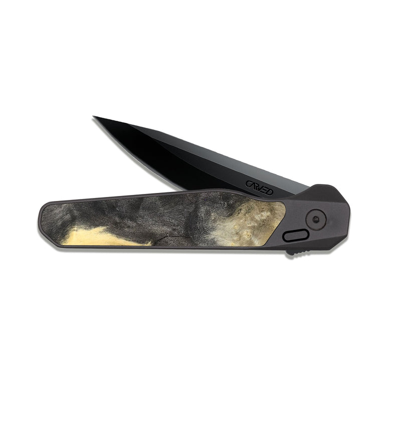 EDC Dark Slate Wood Pocket Knife - Myron (Bloom, 821607)
