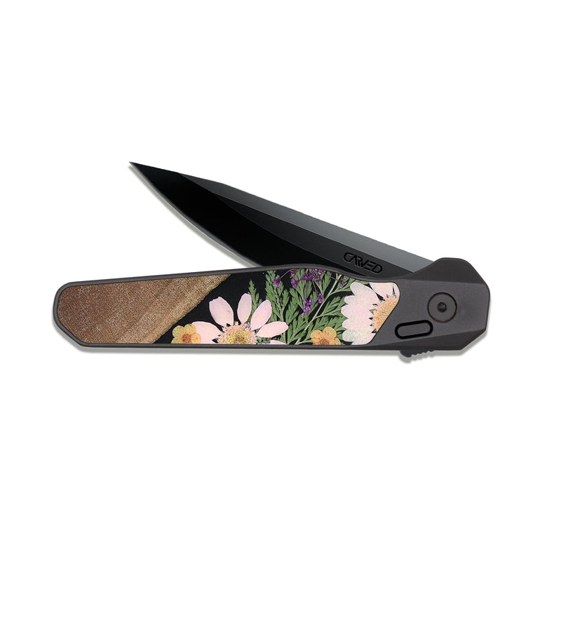 EDC Dark Slate Wood Pocket Knife - Alex (Bloom, 821609)