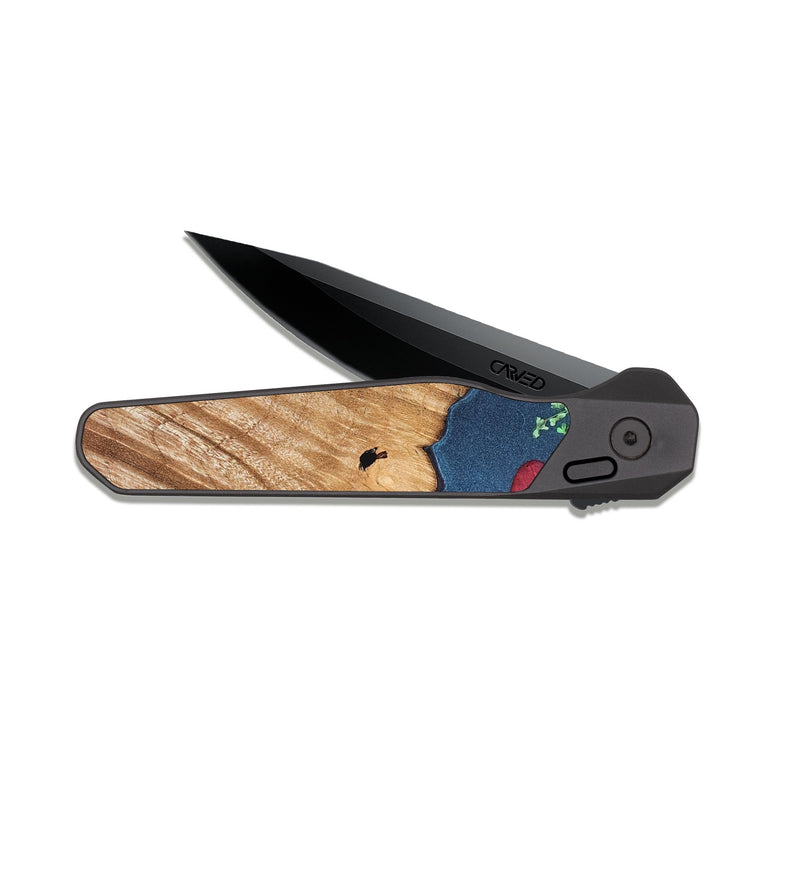 EDC Dark Slate Wood Pocket Knife - Doc (Bloom, 821620)