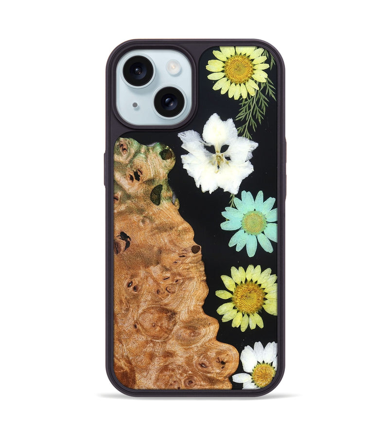 iPhone 15 Wood Phone Case - Hubert (Bloom, 821621)