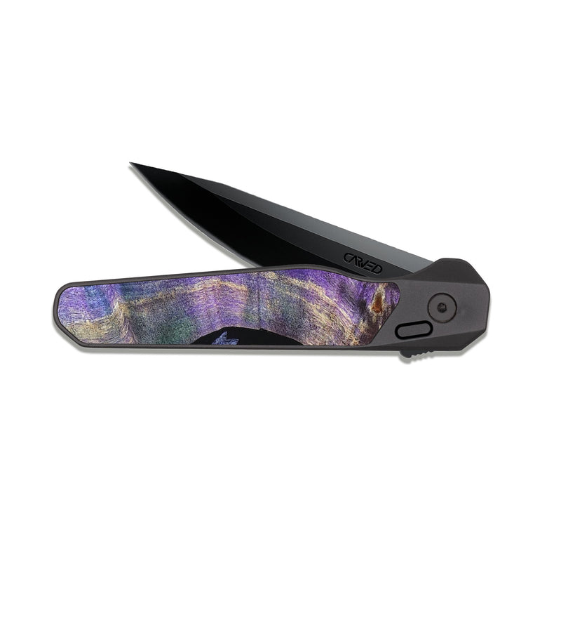 EDC Dark Slate Wood Pocket Knife - Kaela (Bloom, 821623)