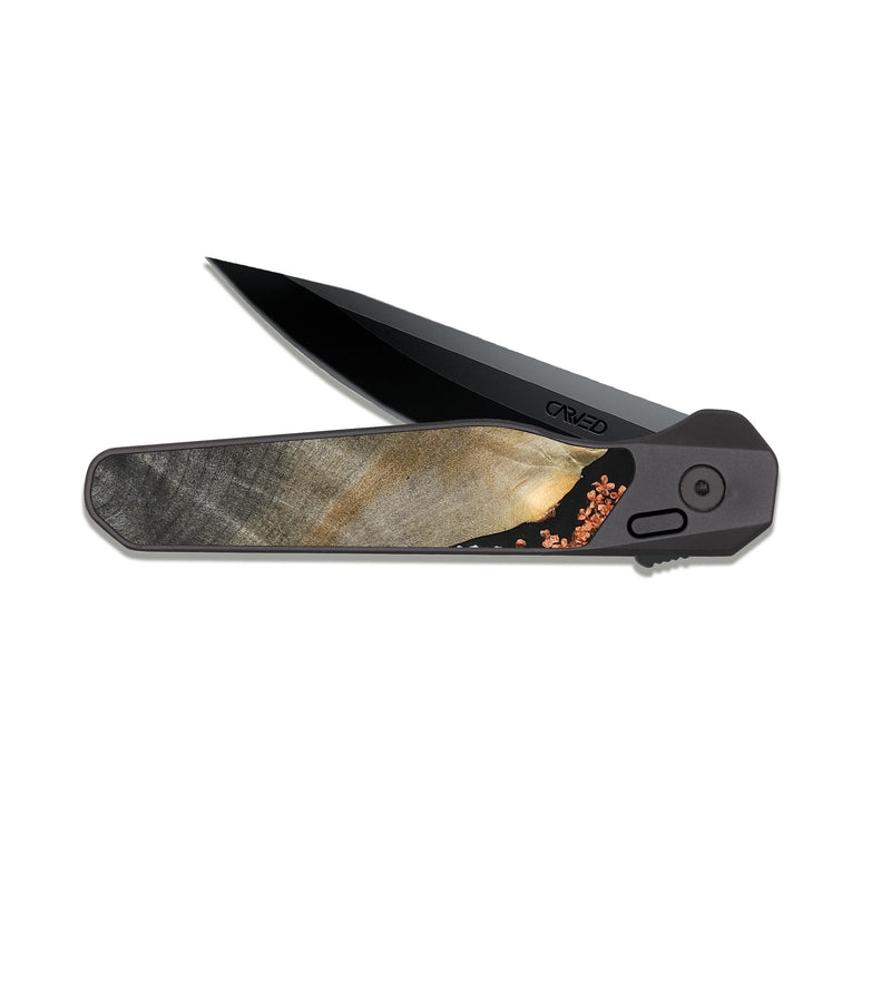 EDC Dark Slate Wood Pocket Knife - Melody (Bloom, 821632)