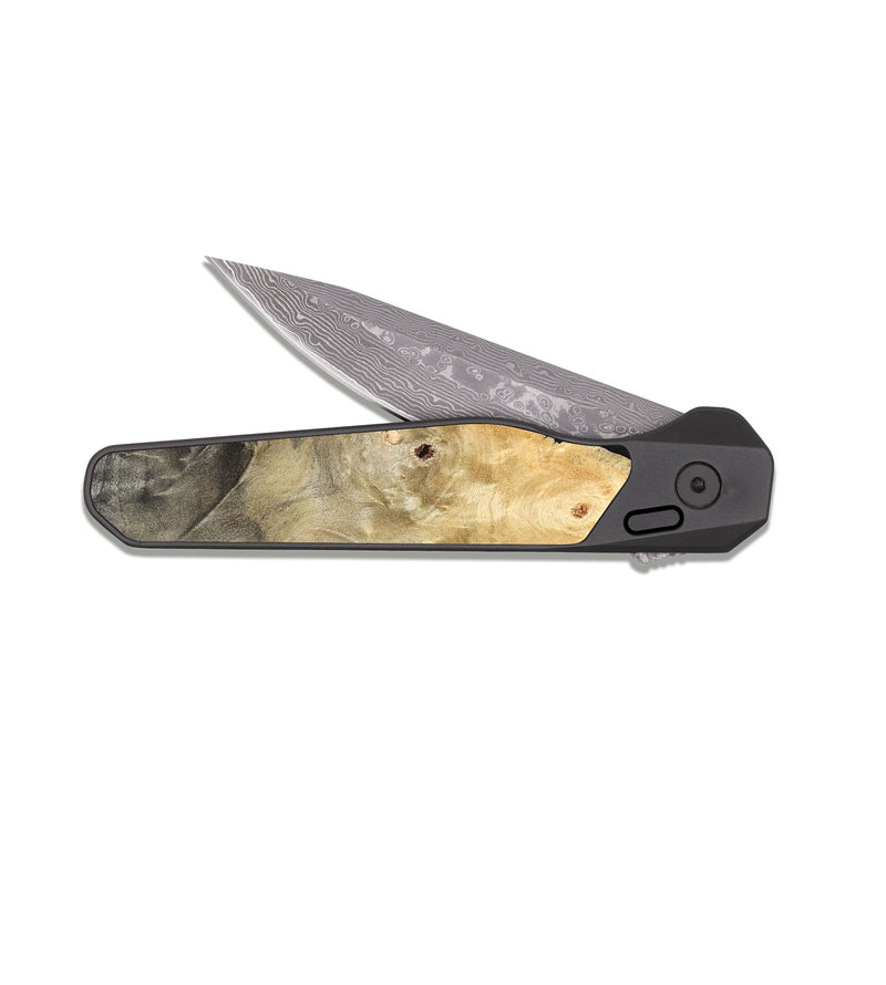 EDC Dark Damascus Wood Pocket Knife - Keshia (Bloom, 821635)