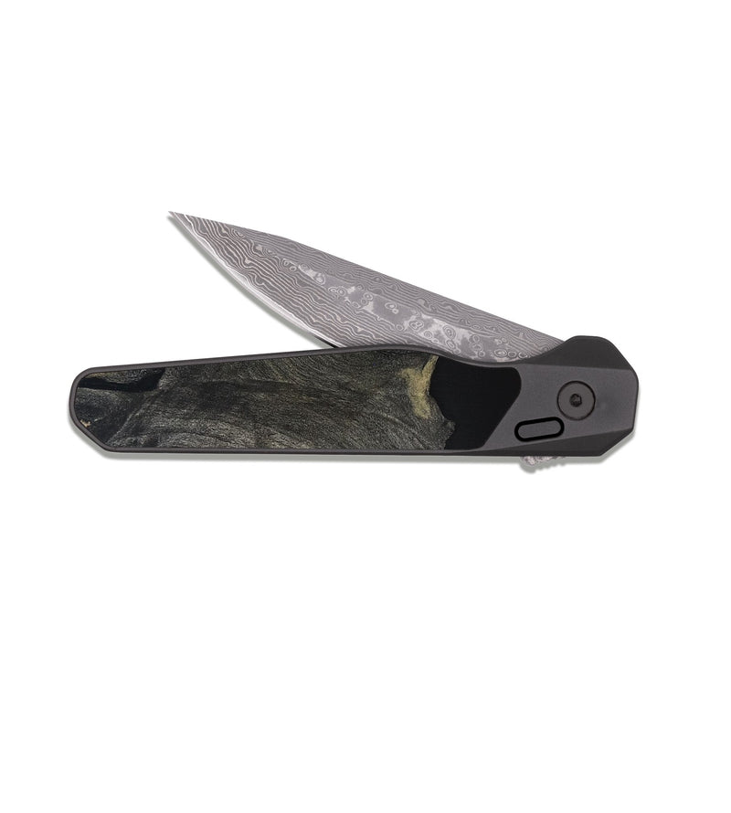 EDC Dark Damascus Wood Pocket Knife - Yusuf (Bloom, 821637)