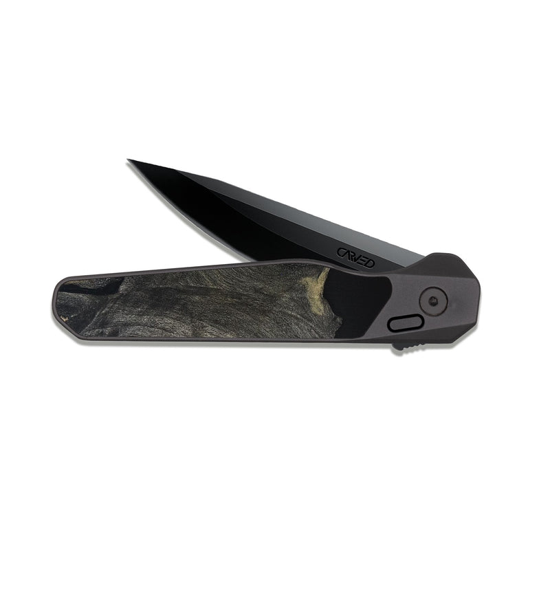 EDC Dark Slate Wood Pocket Knife - Yusuf (Bloom, 821637)