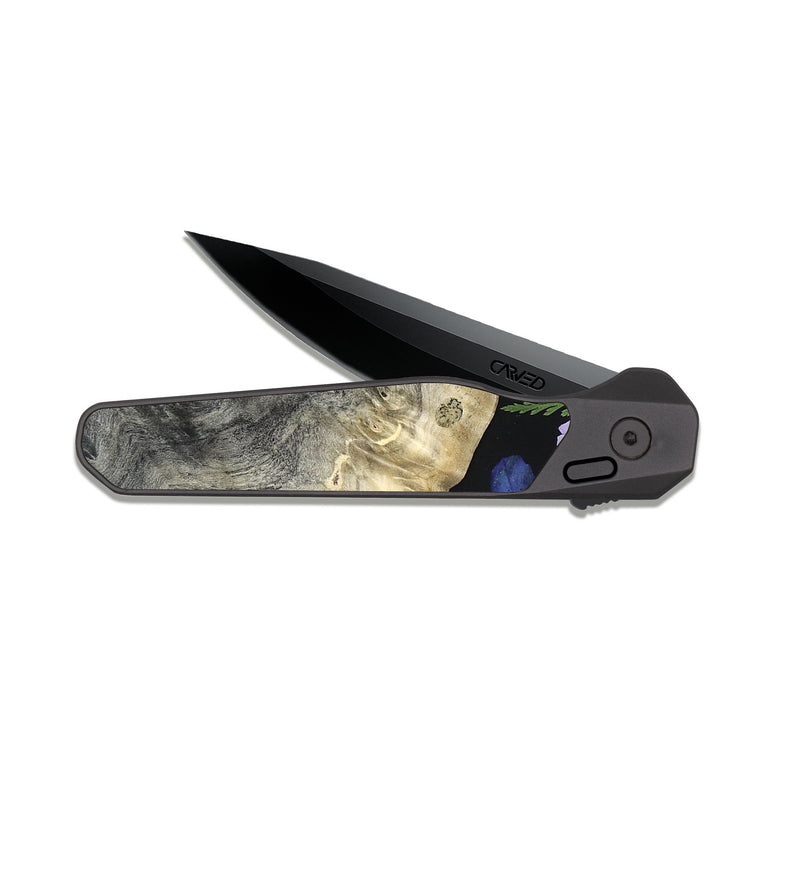 EDC Dark Slate Wood Pocket Knife - Harley (Bloom, 821638)