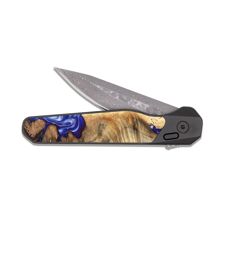 EDC Dark Damascus Wood Pocket Knife - Geralyn (Merica, 821652)