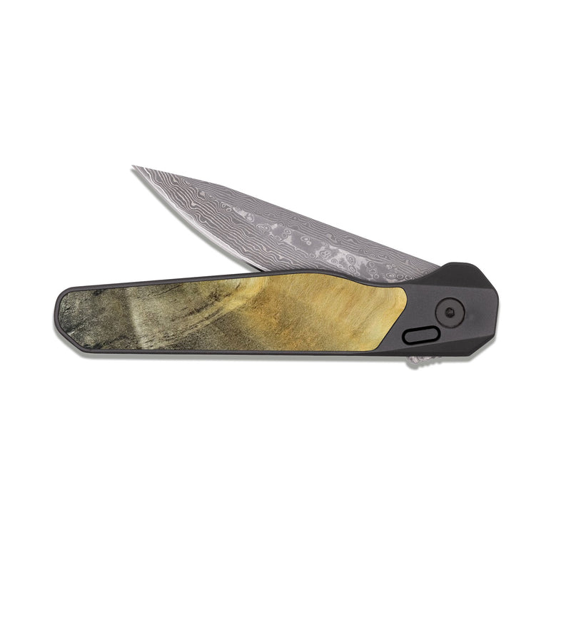 EDC Dark Damascus Wood Pocket Knife - Verona (Bloom, 821654)
