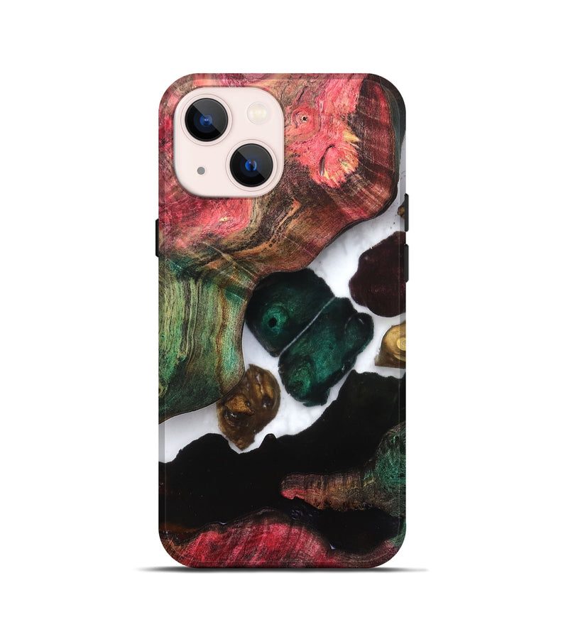 iPhone 13 mini Wood Live Edge Phone Case - Claudia (Clear, 821658)