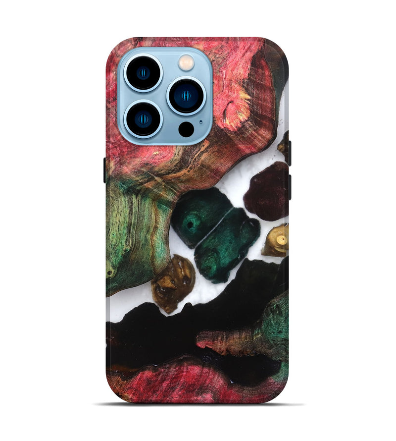 iPhone 14 Pro Wood Live Edge Phone Case - Claudia (Clear, 821658)