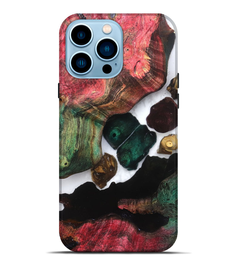 iPhone 14 Pro Max Wood Live Edge Phone Case - Claudia (Clear, 821658)