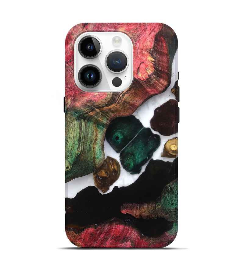 iPhone 15 Pro Wood Live Edge Phone Case - Claudia (Clear, 821658)
