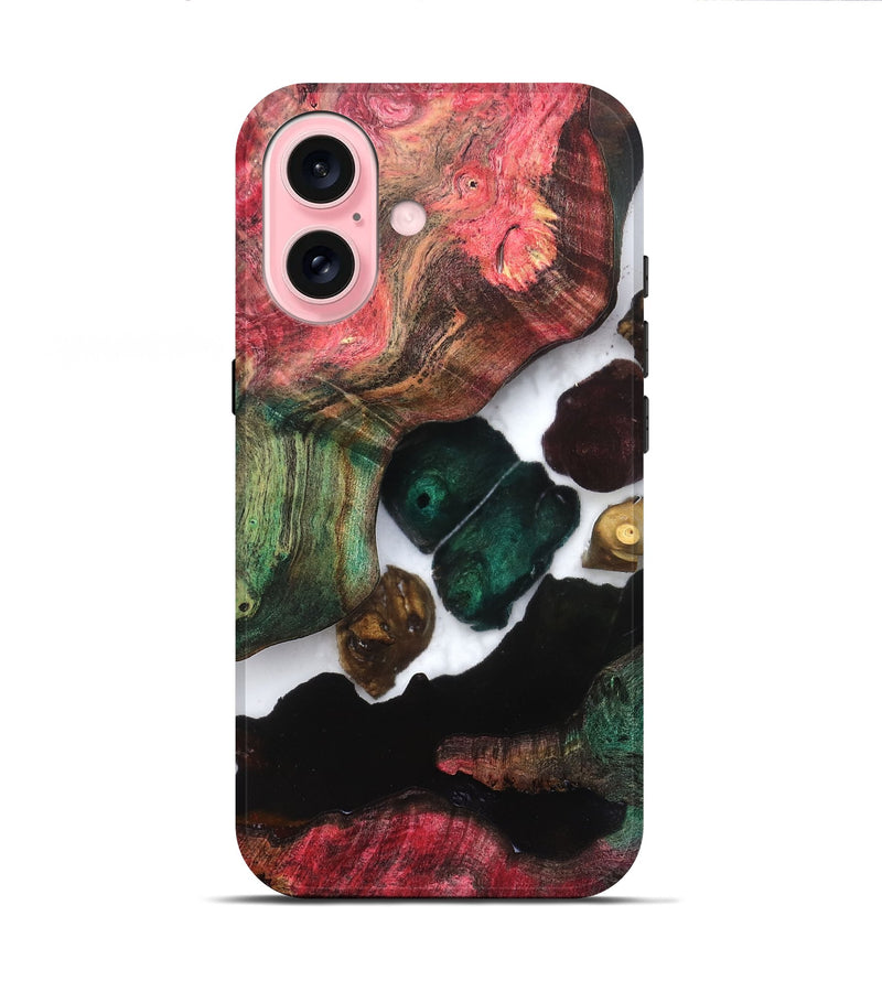 iPhone 16 Wood Live Edge Phone Case - Claudia (Clear, 821658)