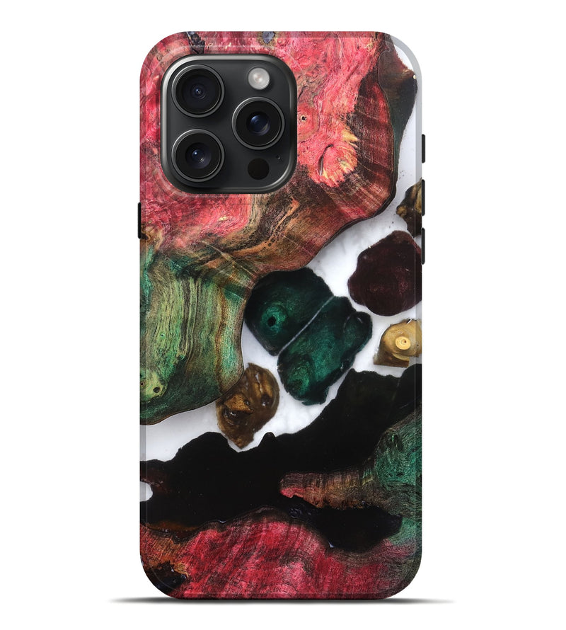 iPhone 16 Pro Max Wood Live Edge Phone Case - Claudia (Clear, 821658)