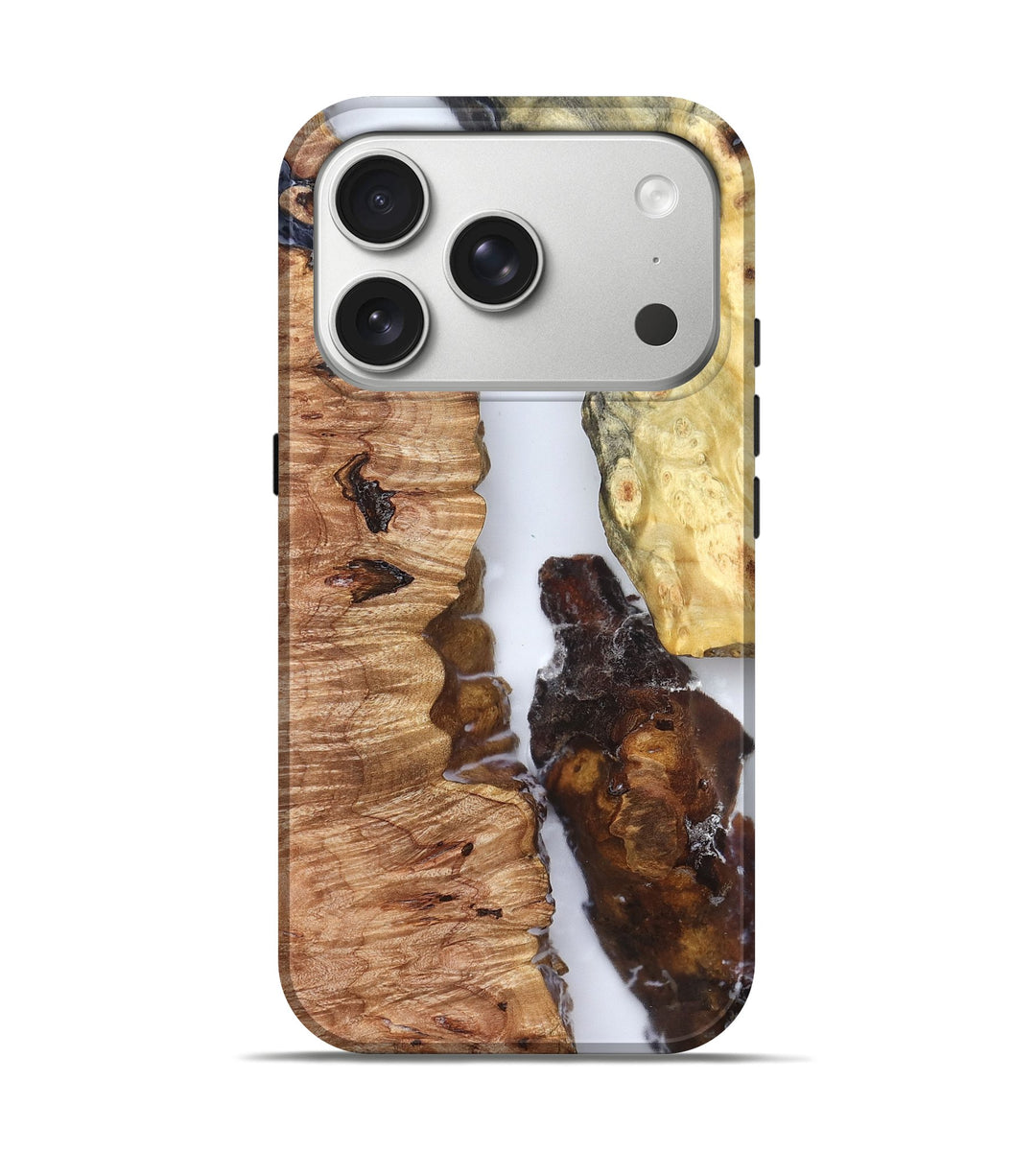 iPhone 17 Pro Wood Live Edge Phone Case - Emmit (Clear, 821659)