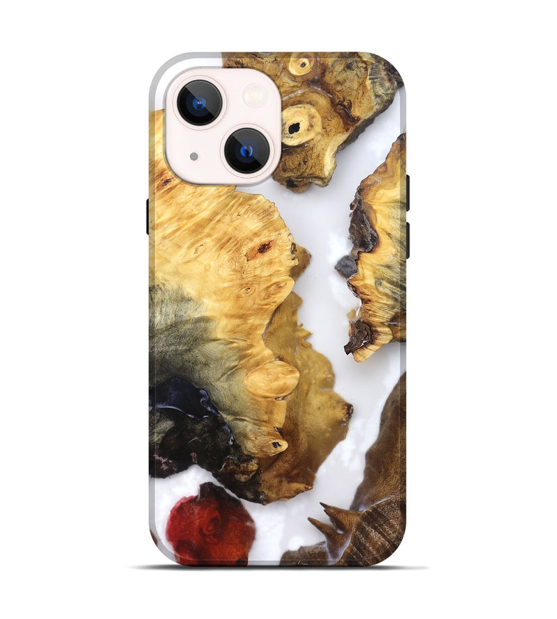 iPhone 14 Wood Live Edge Phone Case - Cayson (Clear, 821660)
