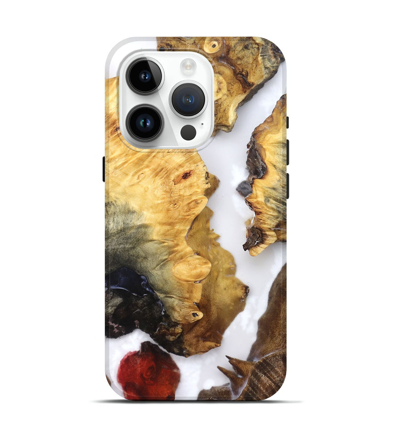 iPhone 15 Pro Wood Live Edge Phone Case - Cayson (Clear, 821660)