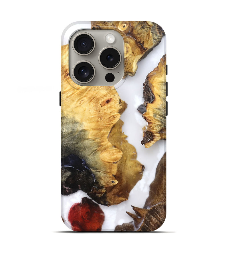 iPhone 16 Pro Wood Live Edge Phone Case - Cayson (Clear, 821660)