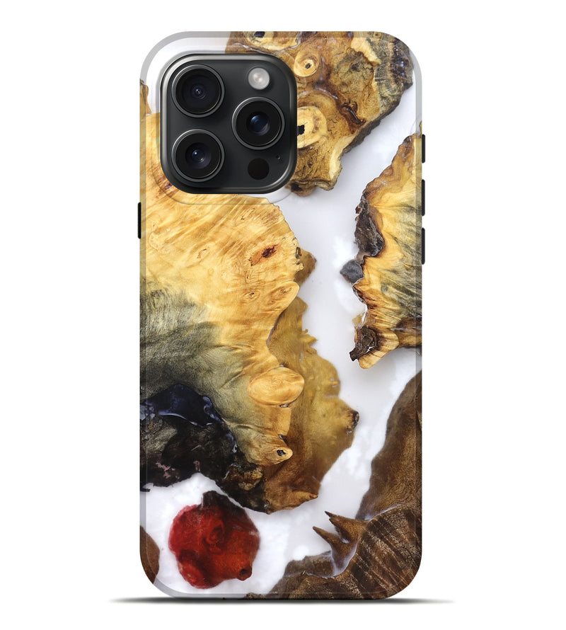 iPhone 16 Pro Max Wood Live Edge Phone Case - Cayson (Clear, 821660)