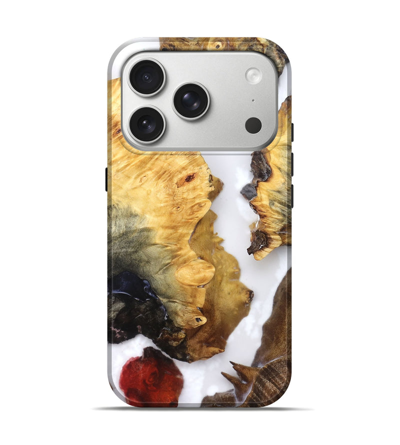 iPhone 17 Pro Wood Live Edge Phone Case - Cayson (Clear, 821660)