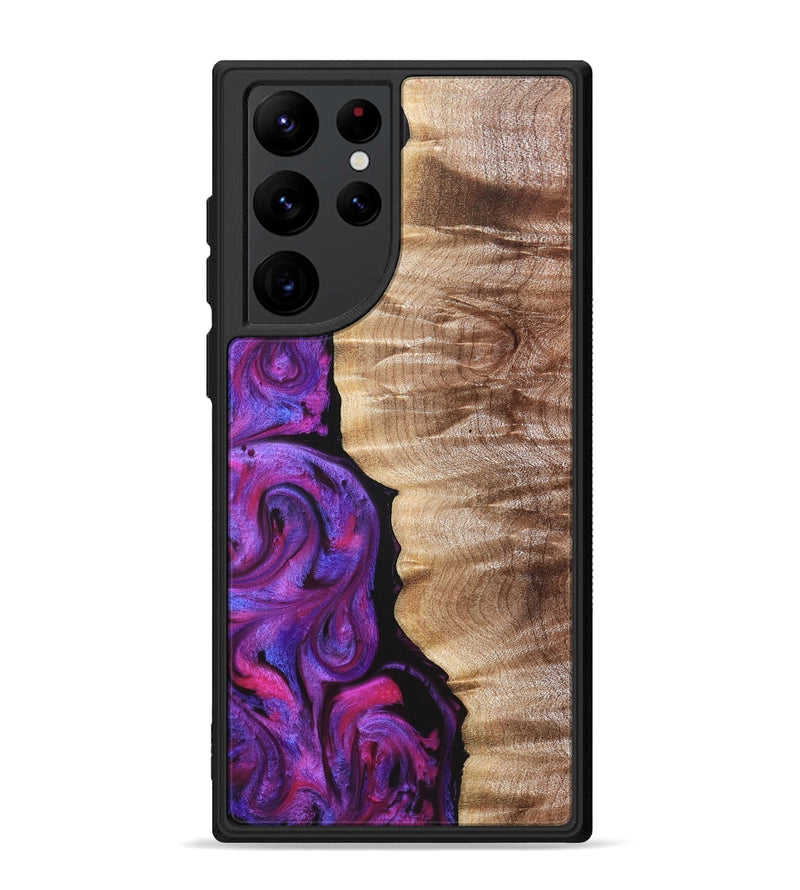 Galaxy S22 Ultra Wood Phone Case - Eiden (Purple, 821675)