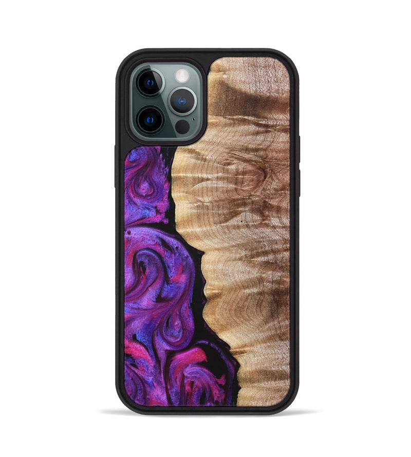 iPhone 12 Pro Wood Phone Case - Eiden (Purple, 821675)