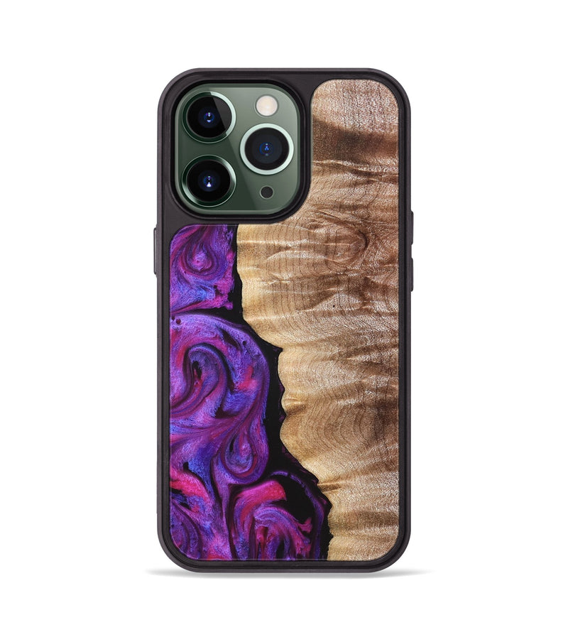iPhone 13 Pro Wood Phone Case - Eiden (Purple, 821675)