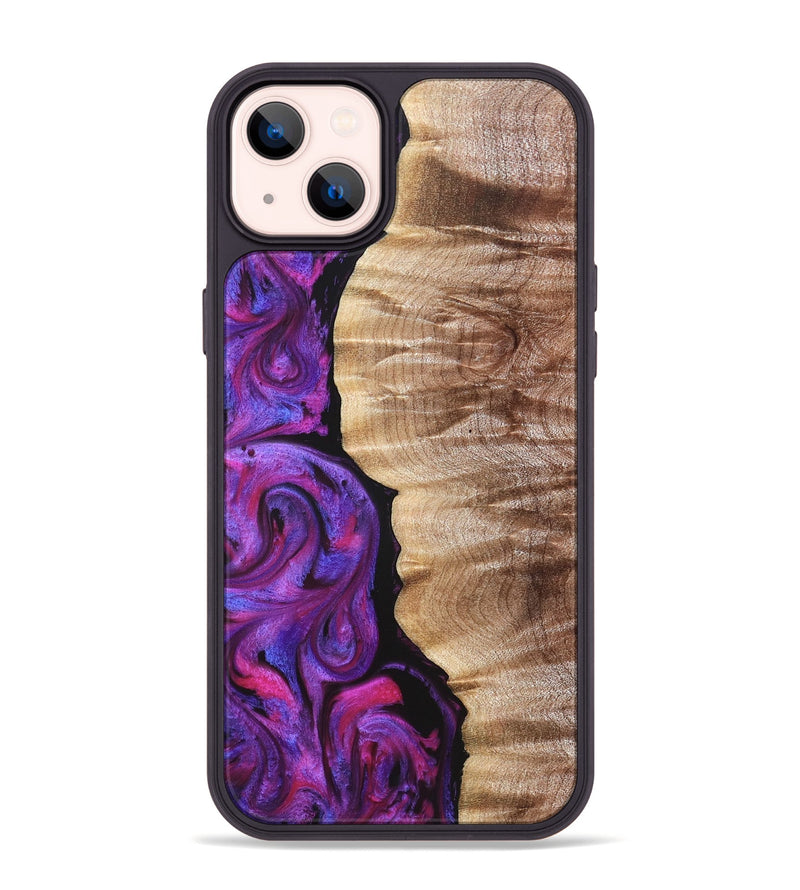 iPhone 14 Plus Wood Phone Case - Eiden (Purple, 821675)