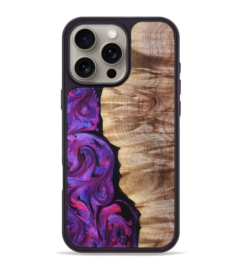 iPhone 16 Pro Max Wood Phone Case - Eiden (Purple, 821675)