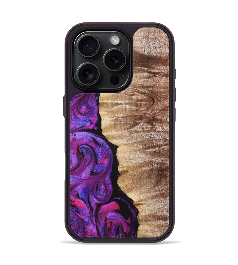 iPhone 16 Pro Wood Phone Case - Eiden (Purple, 821675)