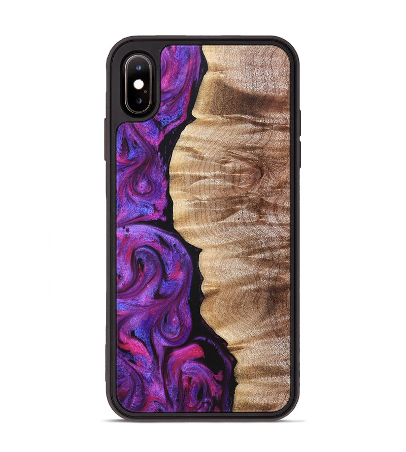 iPhone Xs Max Wood Phone Case - Eiden (Purple, 821675)