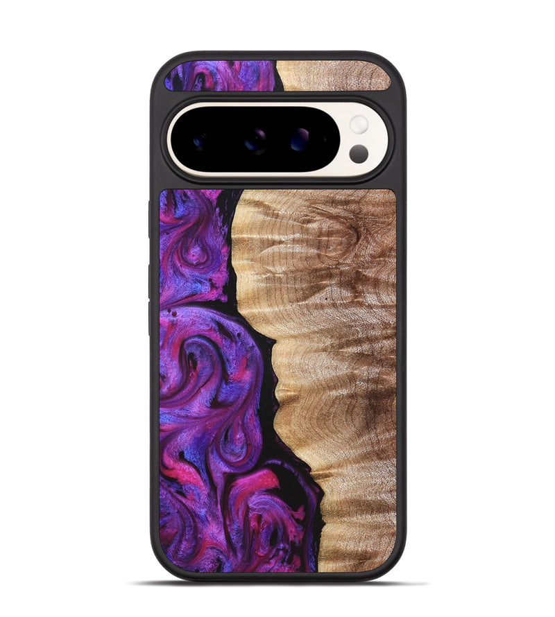 Pixel 9 Wood Phone Case - Eiden (Purple, 821675)