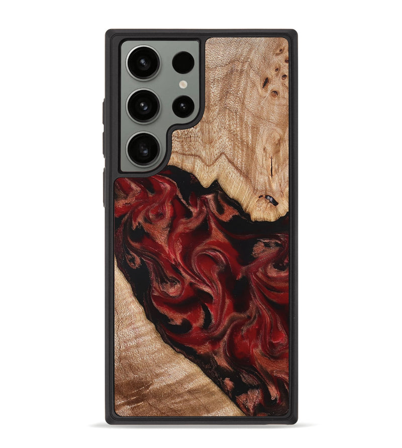 Galaxy S23 Ultra Wood Phone Case - Cathy (Red, 821676)