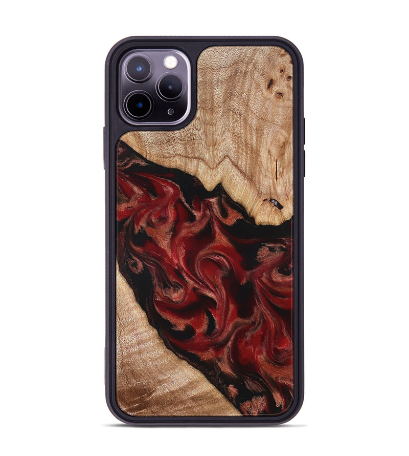 iPhone 11 Pro Max Wood Phone Case - Cathy (Red, 821676)