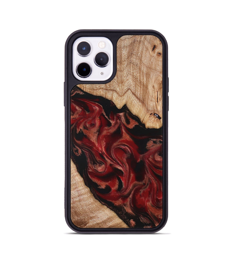 iPhone 11 Pro Wood Phone Case - Cathy (Red, 821676)