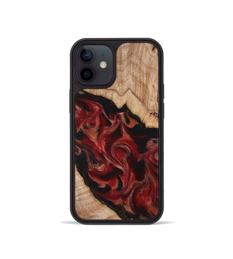 iPhone 12 mini Wood Phone Case - Cathy (Red, 821676)