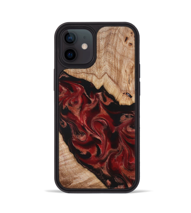 iPhone 12 Wood Phone Case - Cathy (Red, 821676)