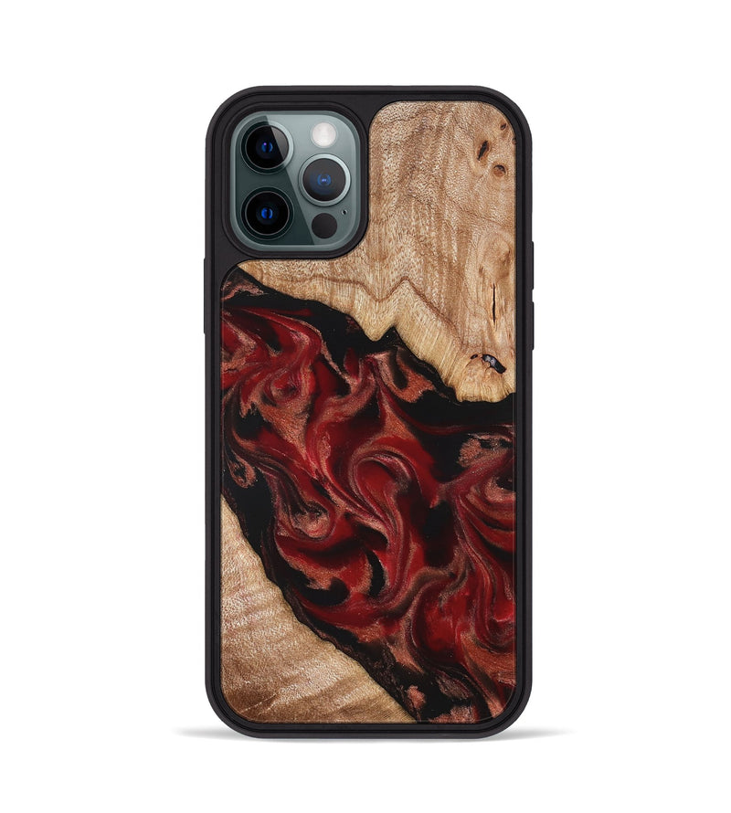 iPhone 12 Pro Wood Phone Case - Cathy (Red, 821676)
