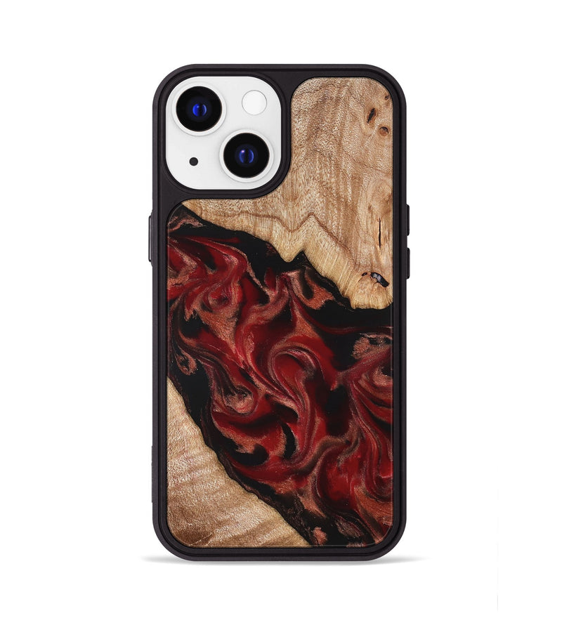 iPhone 13 Wood Phone Case - Cathy (Red, 821676)