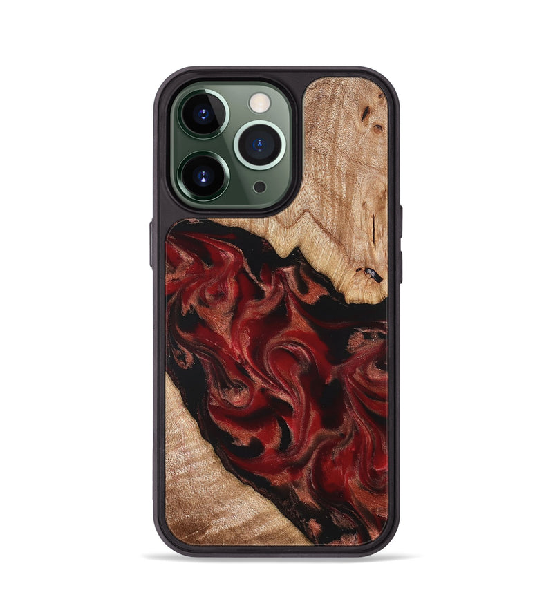 iPhone 13 Pro Wood Phone Case - Cathy (Red, 821676)