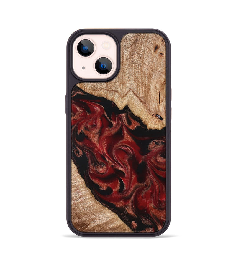 iPhone 14 Wood Phone Case - Cathy (Red, 821676)